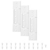 3-Pack Matte White Screen Door Hinges, 1/8 Inch Grooved Center Storm gallery