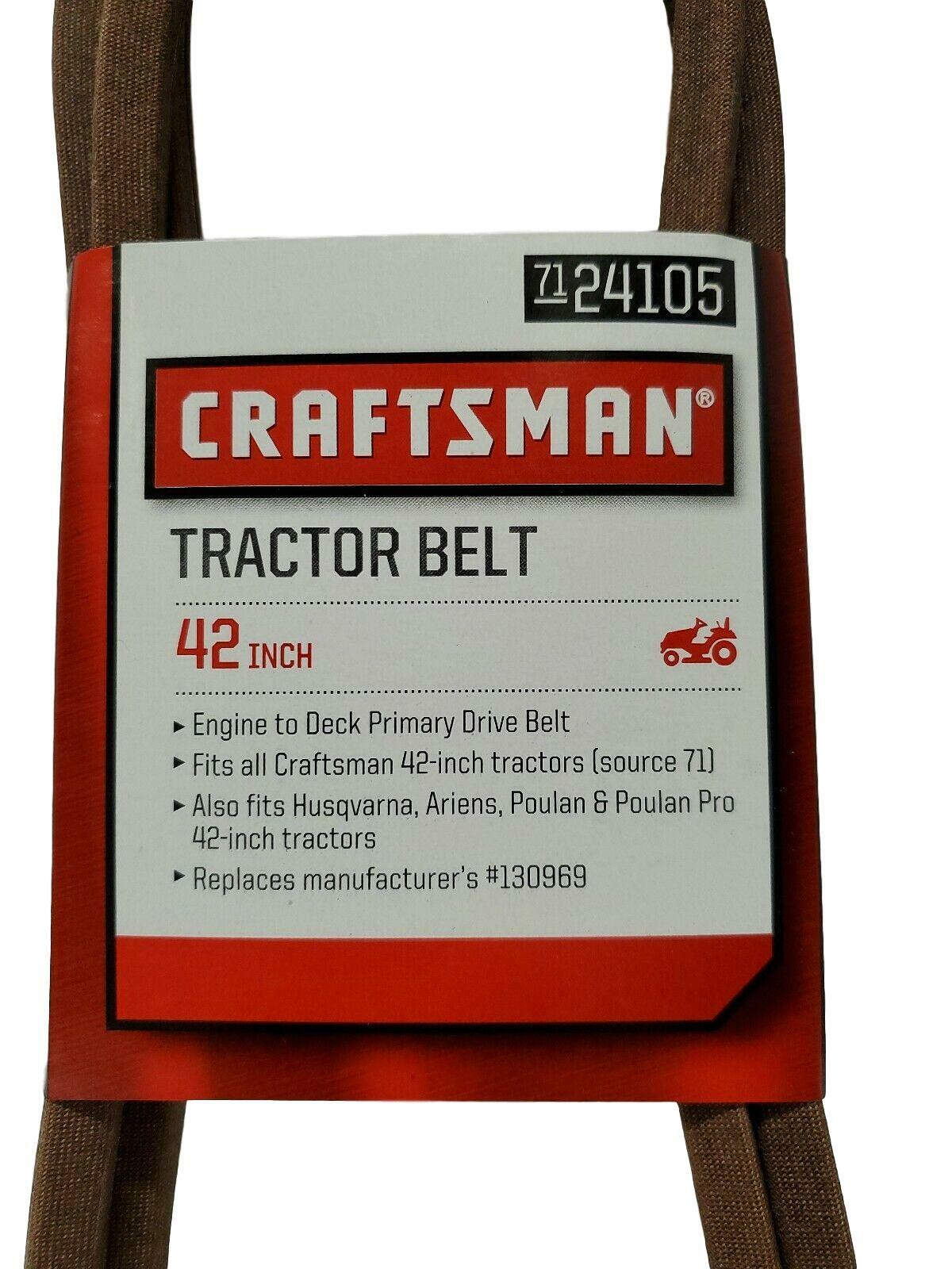 Craftsman OEM Lawnmower Engine To Deck Primary Belt 130969, 24105 gallery