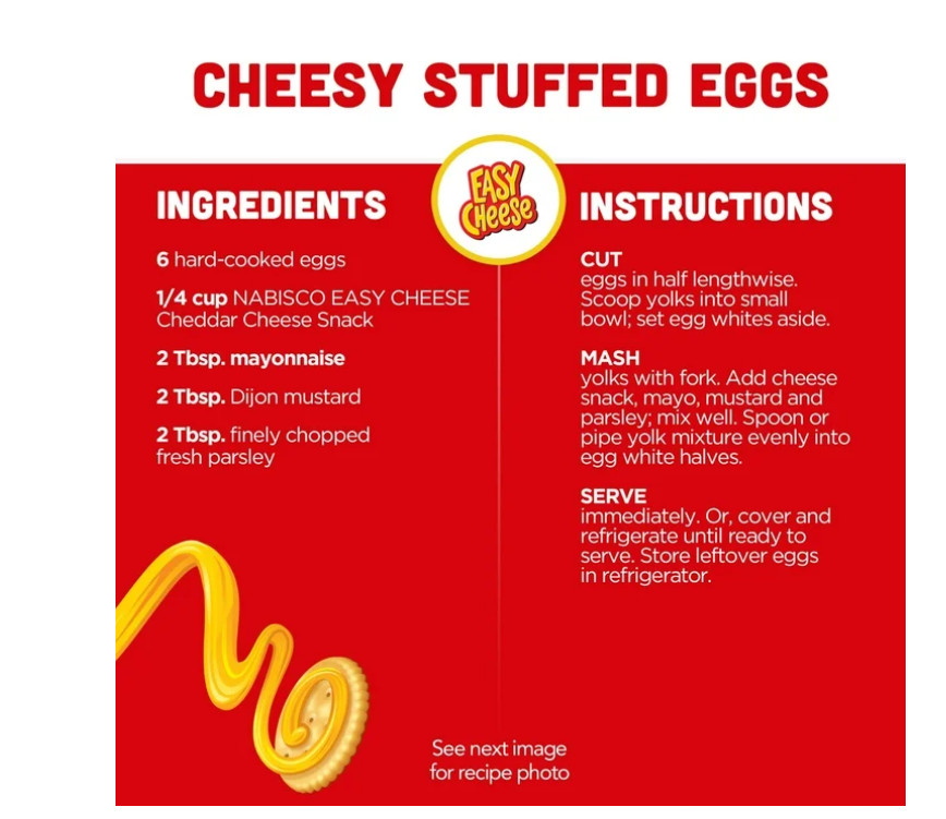 (2 pack) Easy Cheese Cheddar Cheese Snack, 8 oz gallery