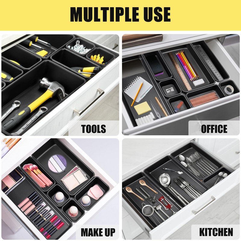 60PCS Tool Box Organizer Tray Divider More Large Sizes-5 Sizes Desk Drawer Or... gallery