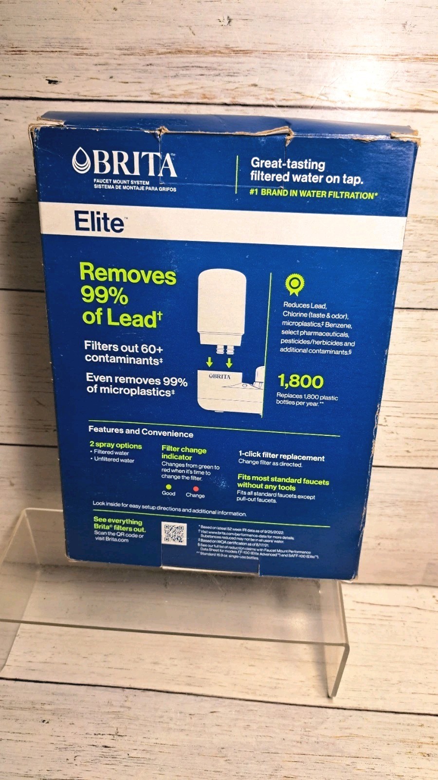 Brita Faucet Mount Water Filter System Chrome No-Wait Filtration, Easy Install, gallery