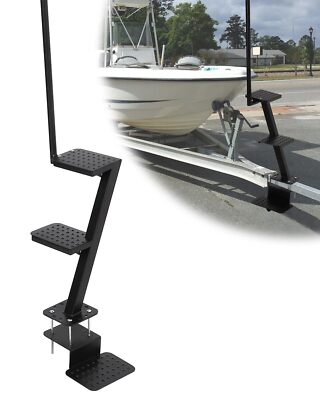 2 Step Boat Trailer Steps,Heavy Duty 400 LBS Capacity, Boat Steps with Handle gallery