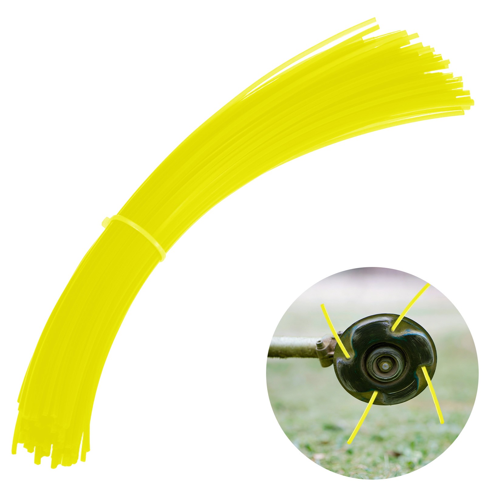 100Pcs 30x0.24cm Pre-Cut Trimmer Line Replacement, Square Nylon Line Yellow gallery