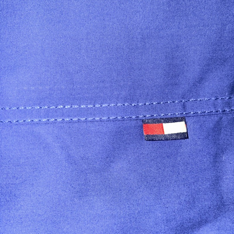 Tommy Hilfiger Solid FULL FLAT SHEET 81x96 100% Cotton Washable Blue gallery