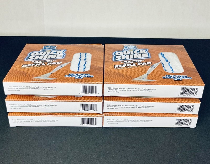 HOLLOWAY HOUSE QUICK SHINE MULTI-SURFACE SPRAY MOP REFILL PAD LOT OF 6 REUSABLE gallery