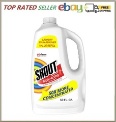 Shout Active Enzyme Laundry Stain Remover Spray, Triple-Acting, Penetrates 60oz