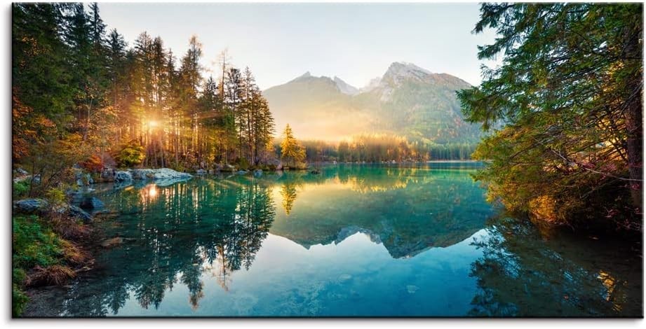 Autumn Lake Large Stretched Canvas Wall Art For Living Room Bedroom Home Decorat gallery