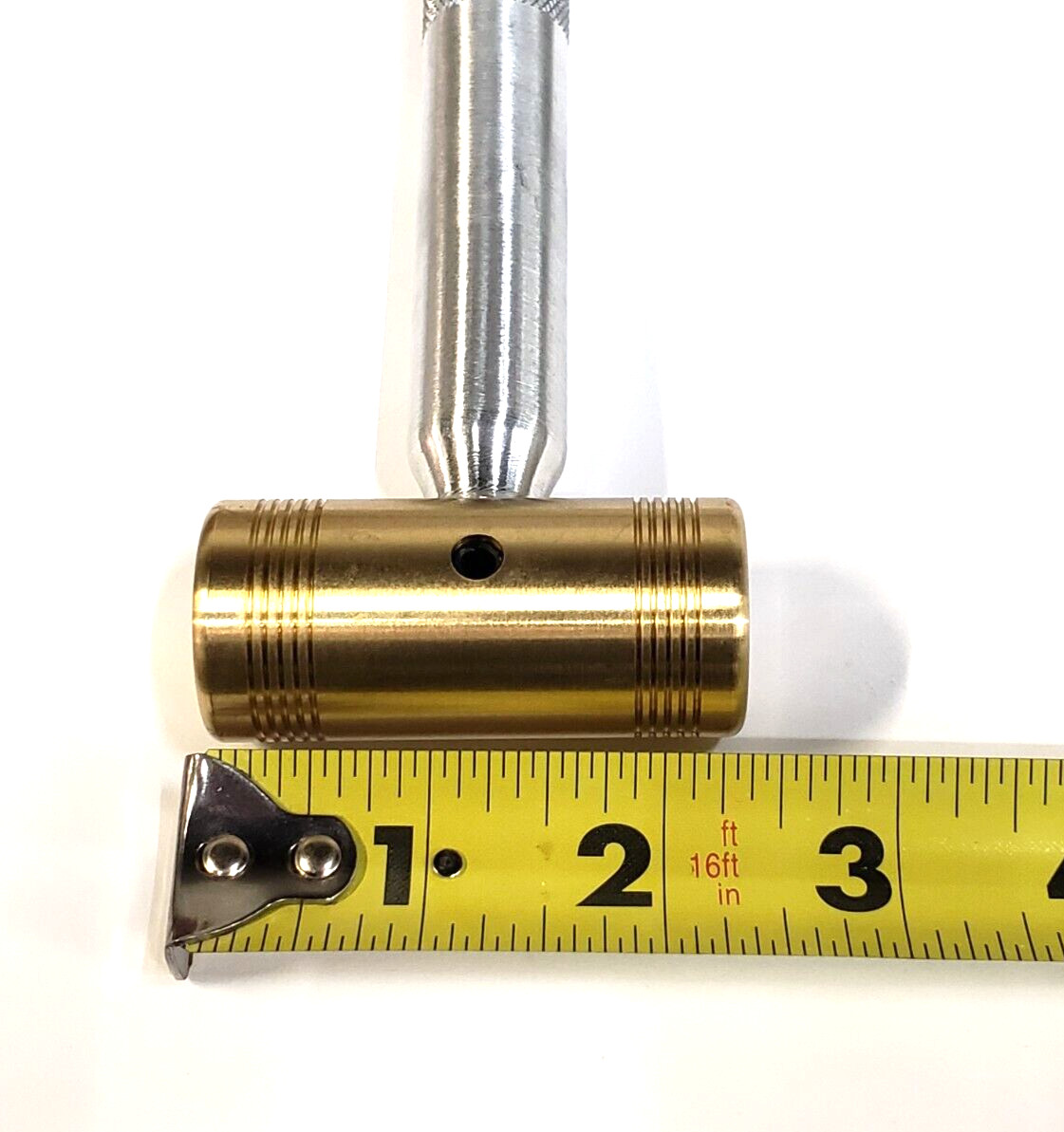10 OZ. BRASS HAMMER KNURLED 3/4"" ALUMINUM HANDLE * GREAT GRIP* MADE IN USA* gallery