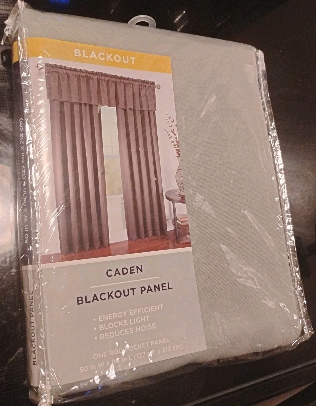 Caden Blackout Gray One Rod Pocket Panels 50" W x 84" L Brand New gallery