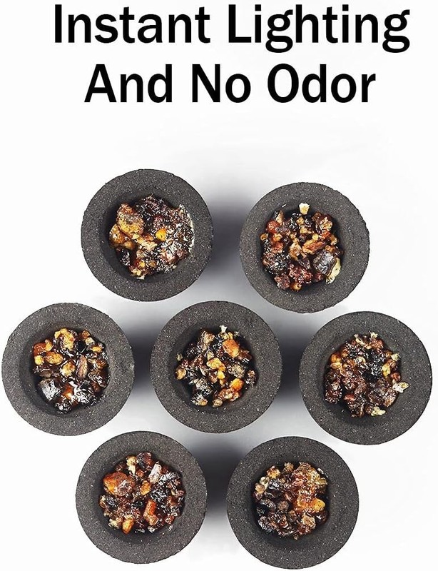100 Pack Quick Light Charcoal Tablets for Incense - 33Mm Resin Burner gallery
