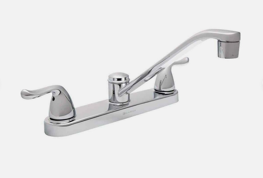 Glacier Bay Constructor Double Handle Standard Kitchen Faucet in Chrome