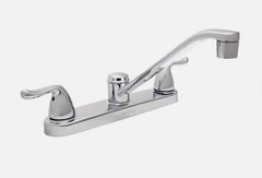Glacier Bay Constructor Double Handle Standard Kitchen Faucet in Chrome