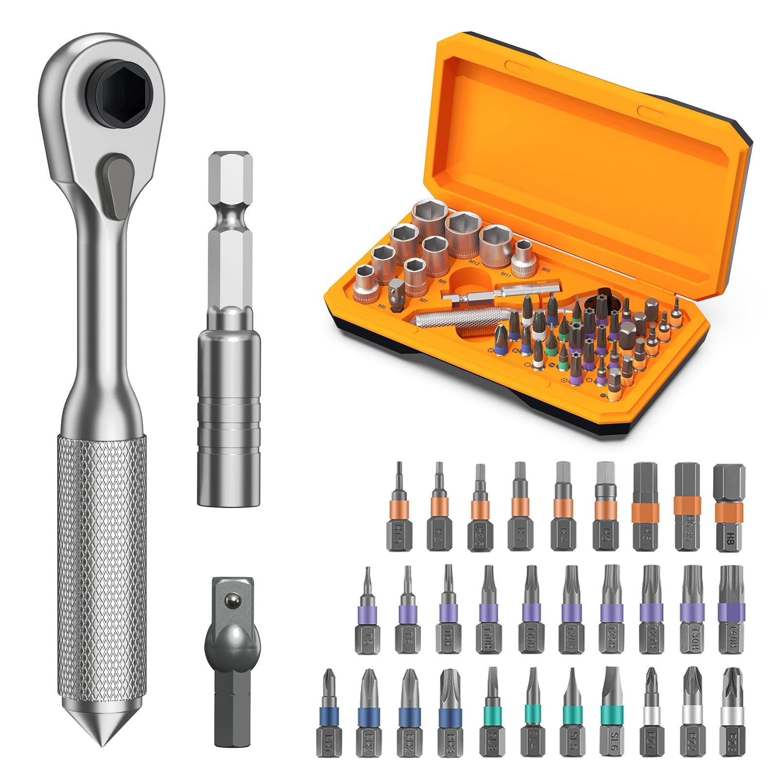 Ratchet Screwdriver Set, 42 in 1 Torque Screwdriver Socket Set, DIY Torque Wr... gallery