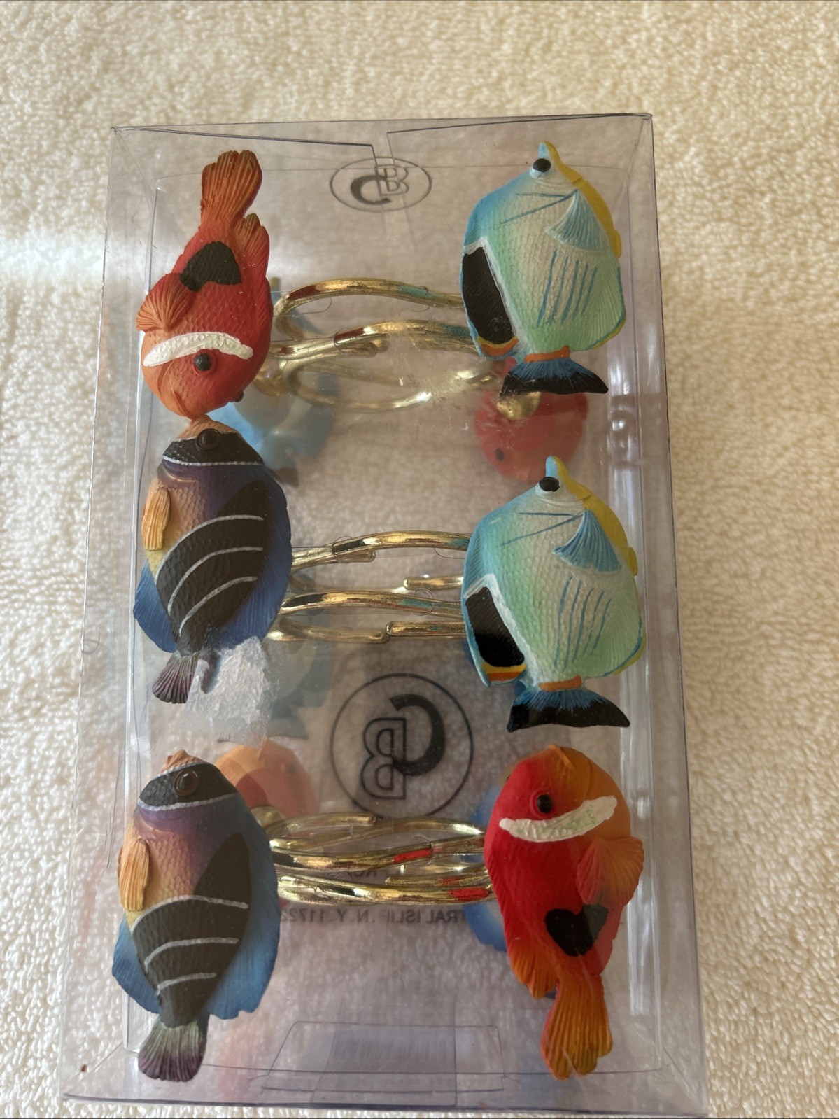 12-Pack Tropical Fish Shower Curtain Hooks Bright Colors gallery