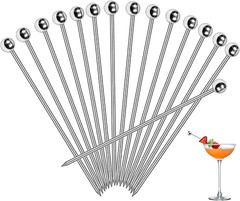 PECULA 30 Pcs Cocktail Picks, Appetizer Skewers Stainless Steel, Cocktail Skewer