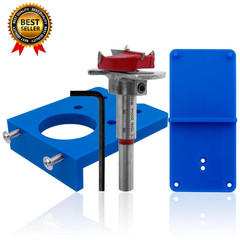 35Mm Concealed Hinge Jig Kit – Adjustable Depth Carbide Forstner Drill Bit Hinge