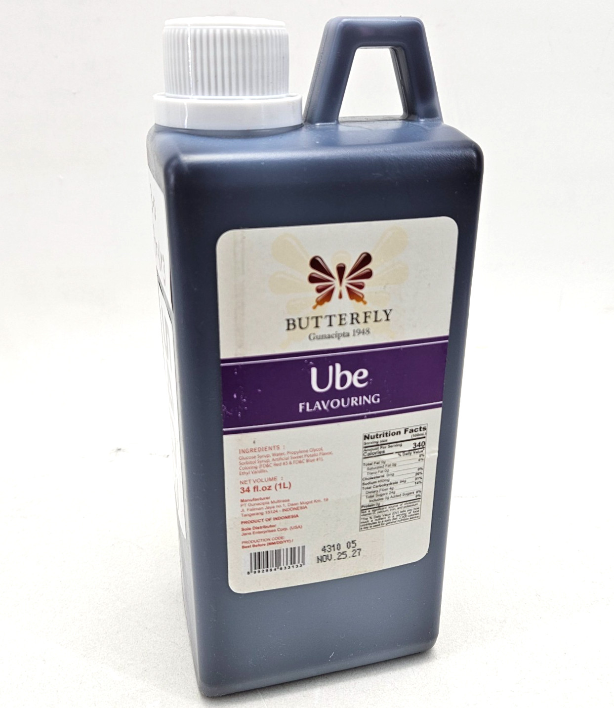 Ube 1L Purple Yam Flavoring Extract Restaurant Size 34 fl oz Butterfly Large gallery