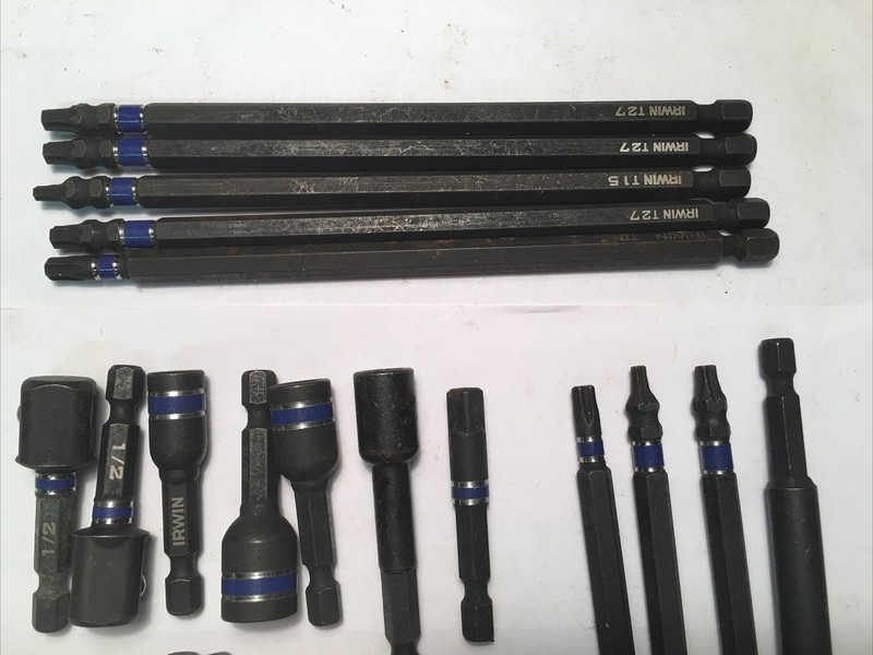 Irwin 24pc 1/4” Hex Impact Drive Bits Nut Drivers Adapters gallery