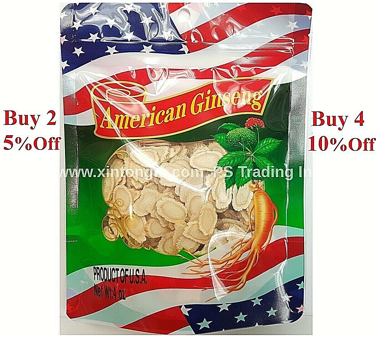 Premium Grade American Round Ginseng Slice, 100% Hand Selected (4oz/8oz/16oz) gallery
