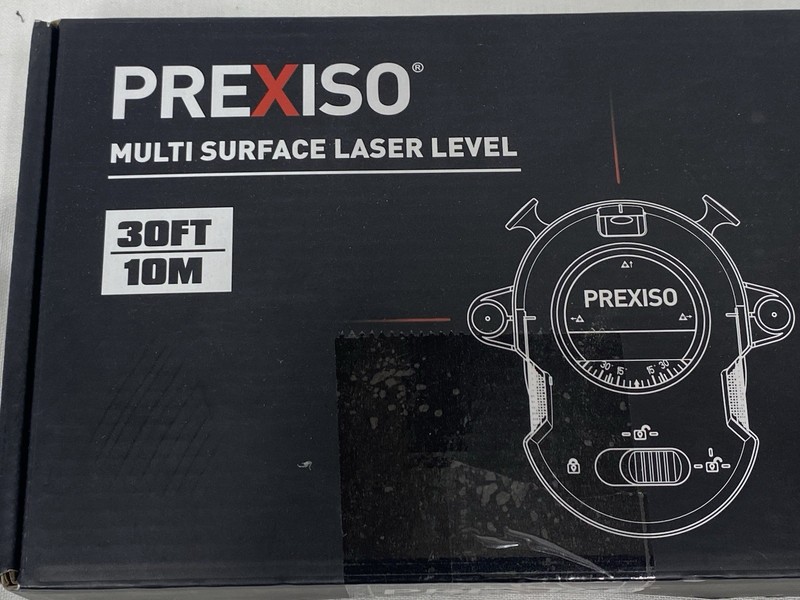 PREXISO Multi Surface Laser Level LED Light Vial 30Ft Horizontal Vertical Line gallery