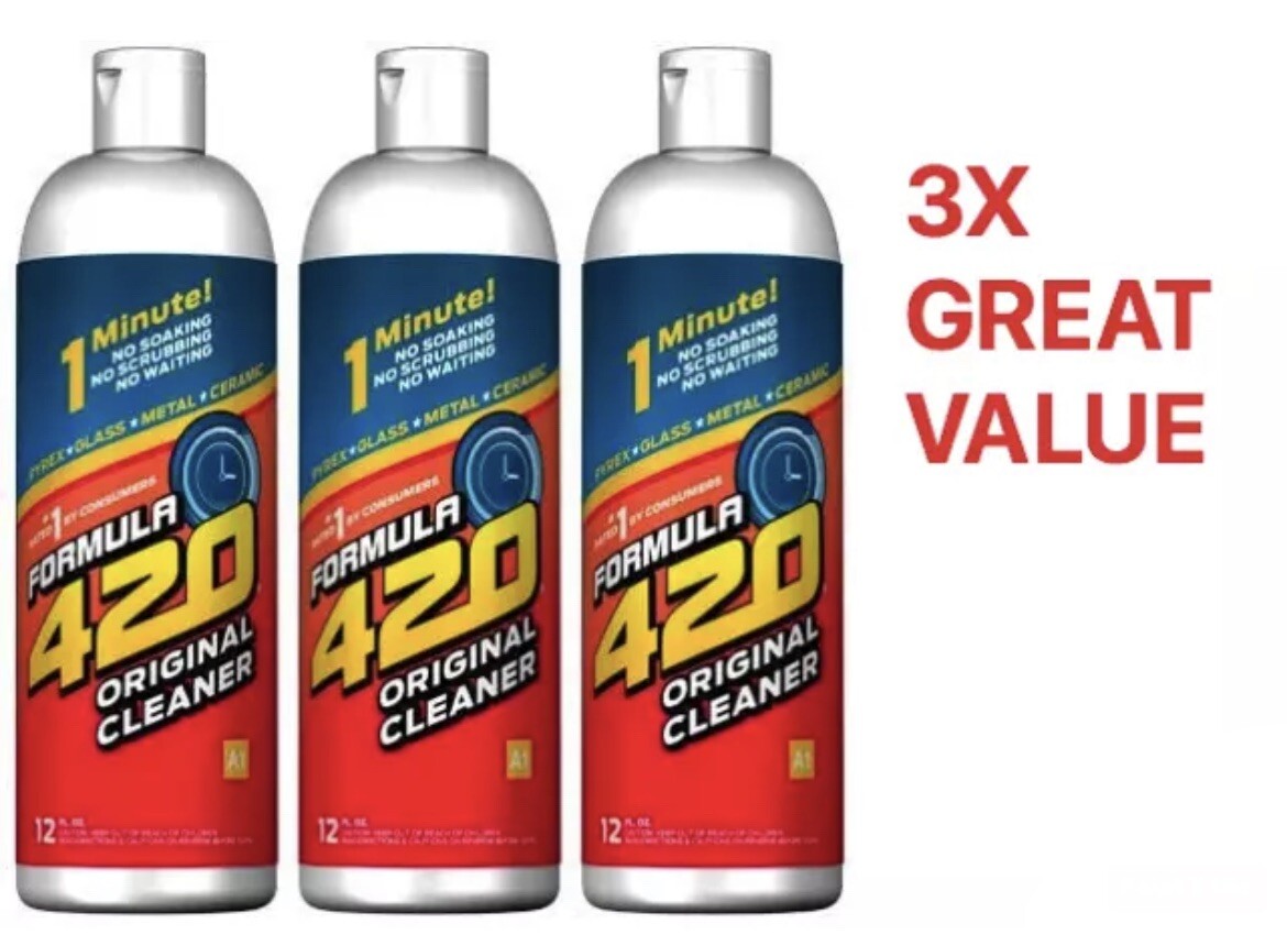 Glass Cleaner Ceramic Metal Bong Hookah Safe Cleaner 12 Oz Bottle 3 Packs gallery