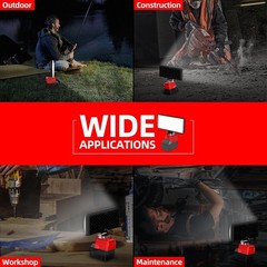 Cordless 8″ LED Work Light for Milwaukee M18, 5400 Lumens, USB Charging