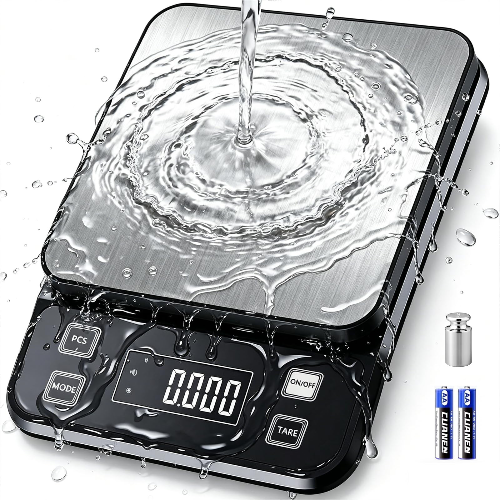 IPX7 Waterproof Digital Kitchen Food Scale 11 Lbs 5kg 0.1g Precision USB gallery