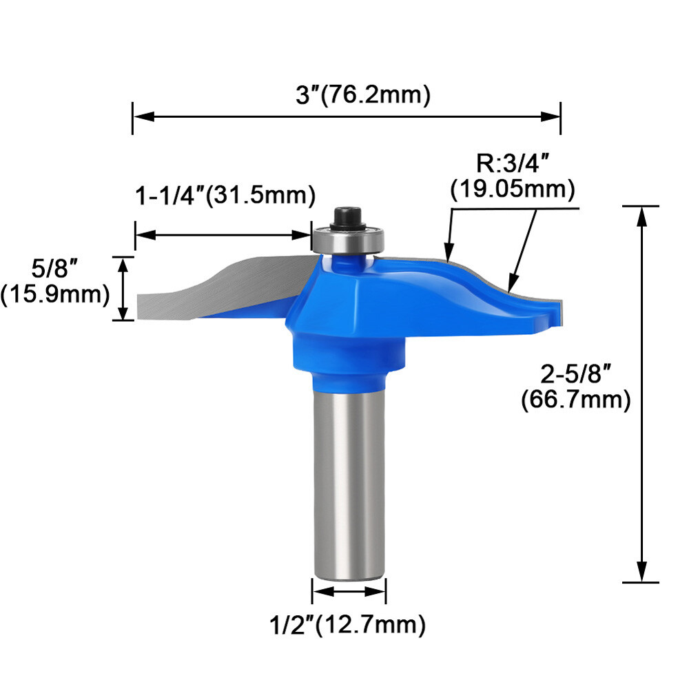 3" Diameter Ogee Raised Panel Router Bit - 1/2" Shank gallery