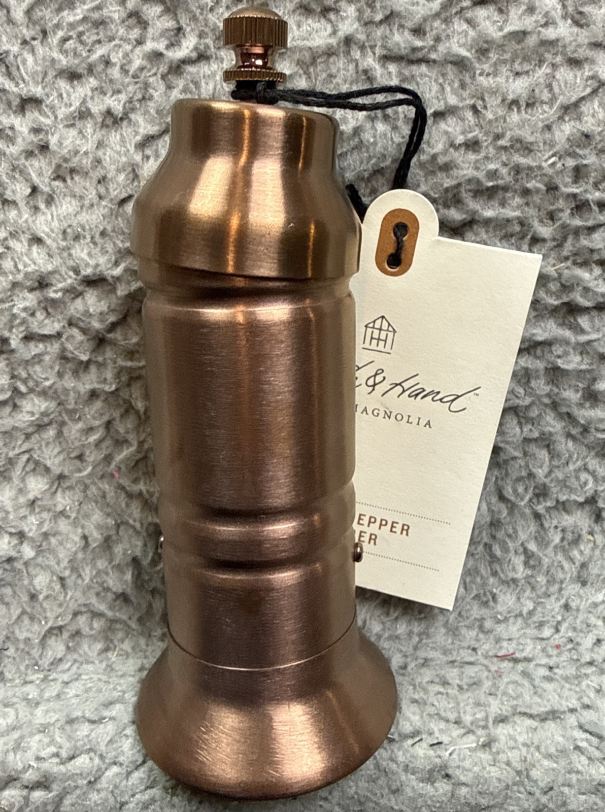 2x Hearth & Hand with Magnolia Short Stainless Steel Salt & Pepper Crank Grinder gallery