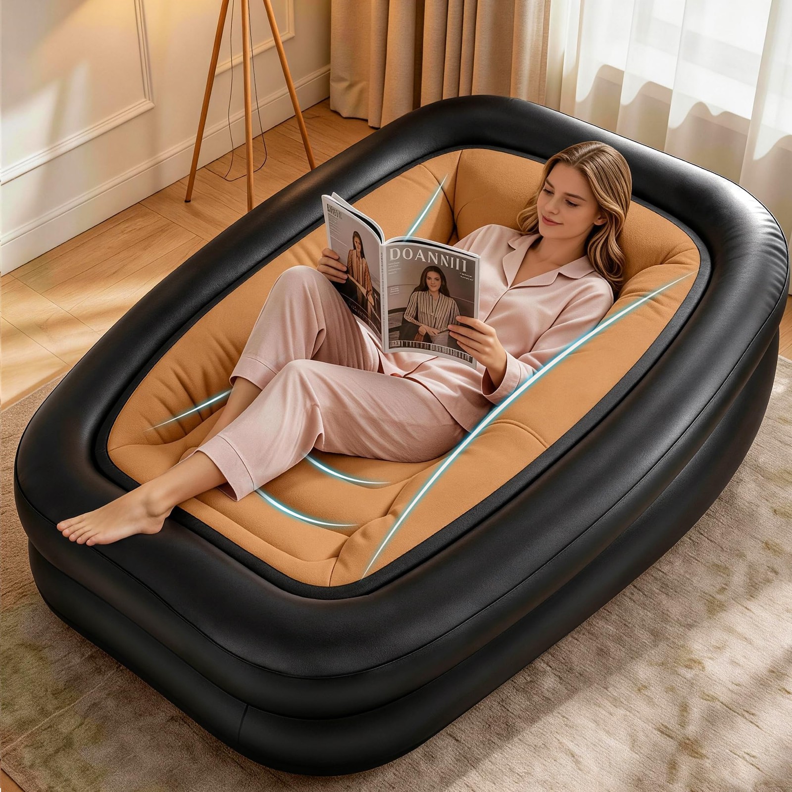 Sofa Tumbona Inflable Para Sala Piscina Cuarto Camping Playa Exterior Interior gallery