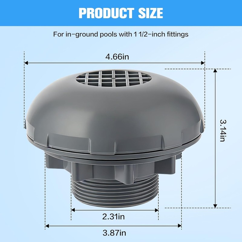 Pool Inlet Strainer Kit For INTEX Coleman Above Ground Pool 1 1/2" Fittings gallery