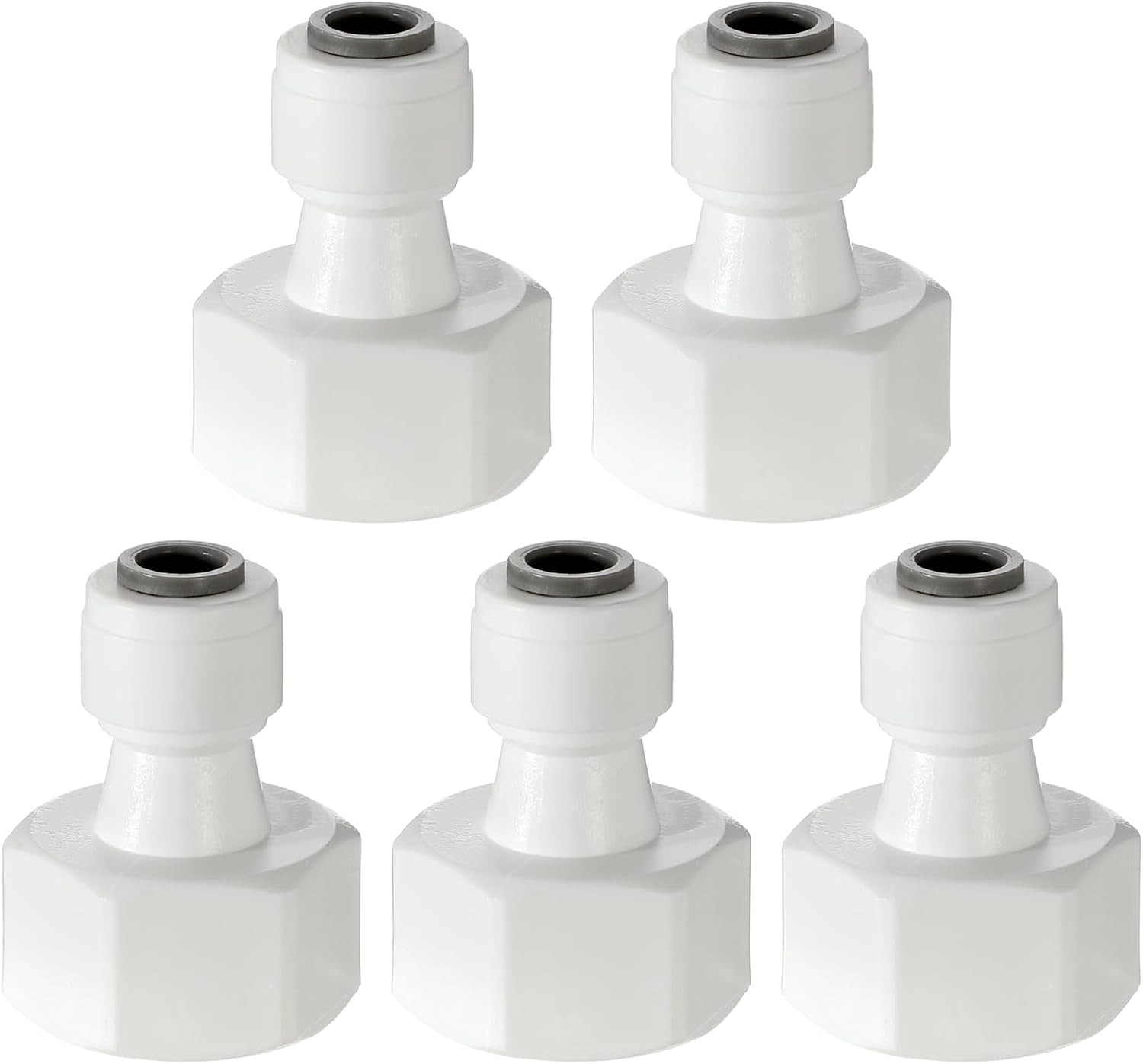 5 PCS Straight NPT Adapter, 1/2" NPTF x 1/4" Tube OD Thread Female Adapters Wate gallery