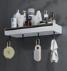 1-Pack Adhesive Shower Shelf Rack with 4 Hooks – No-Drill Bathroom Organizer gallery