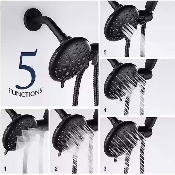 Single-Handle 35-Spray High Pressure Dual Shower Faucet in ORB (Valve Included) gallery
