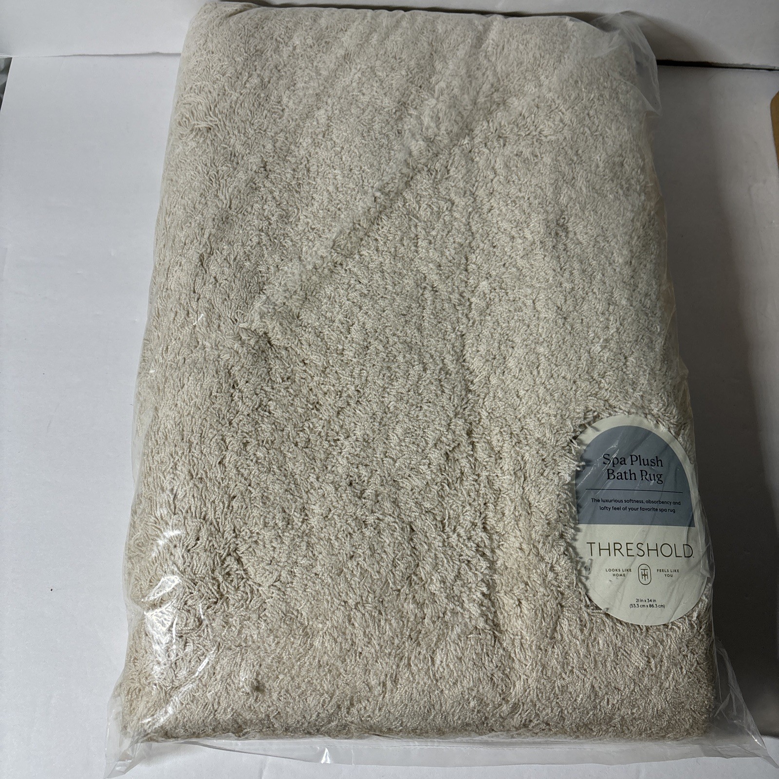 Spa Plush Bath Rug - Threshold™ Beige 21"x34" Super Soft Brand New gallery