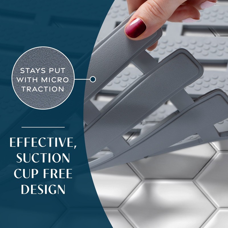 SlipX Solutions Weighted Non-Slip Bath & Shower Mat for Textured Surfaces gallery