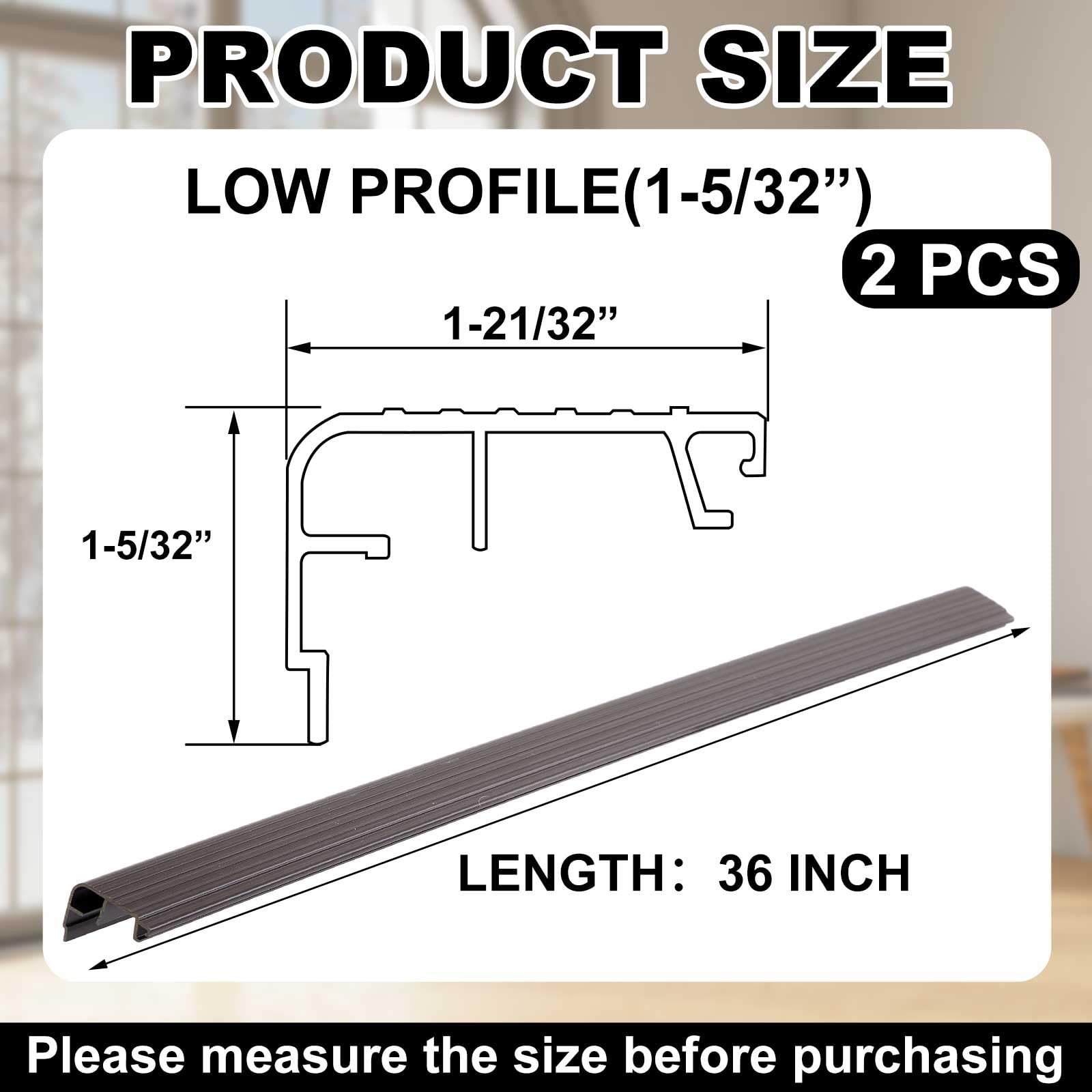 2 Pcs 36 L Fixed Vinyl Sill Cap 15/32 Inches High Exterior Door Threshold Sea gallery