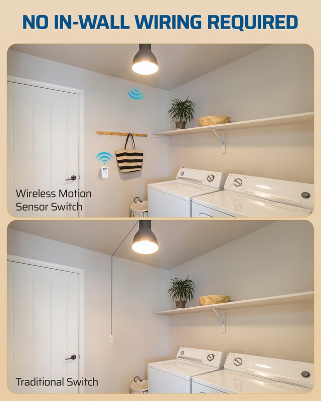 DEWENWILS Wireless Motion Sensor Light Switch,PIR Motion Sensor, 4 Modes, 120° gallery