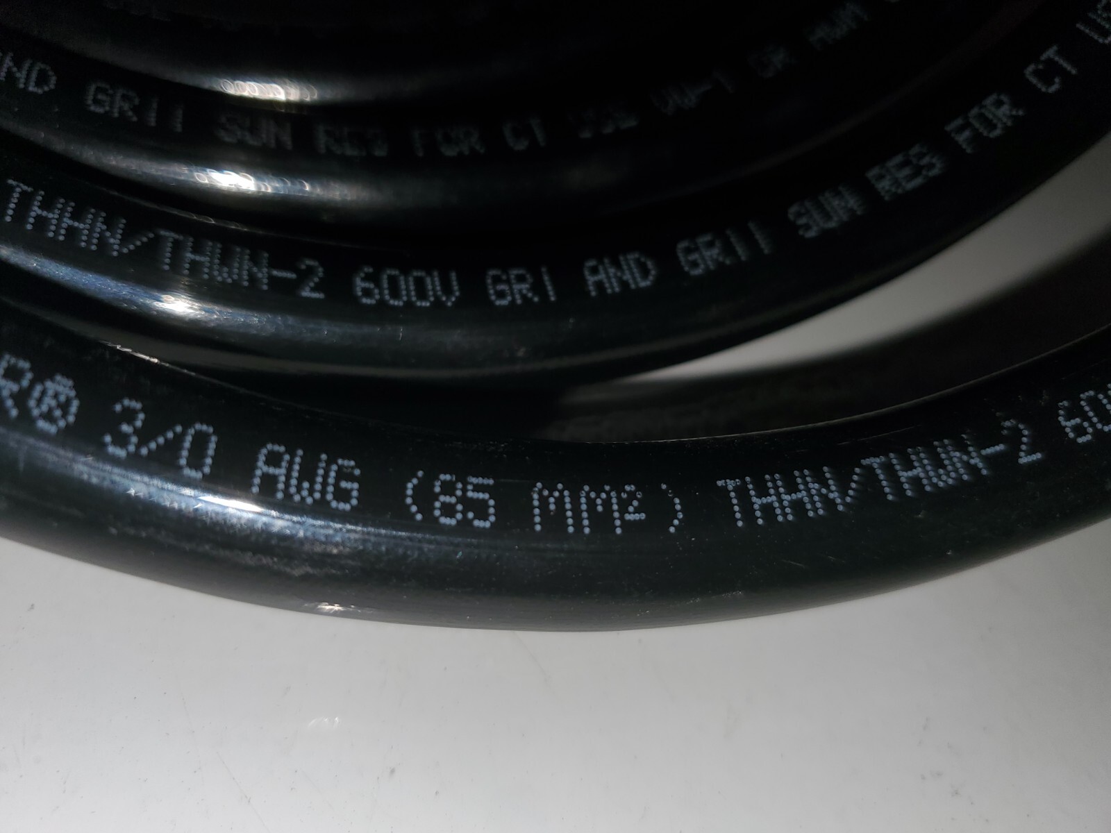 3/0 THHN/THWN Black UL 8.5ft gallery