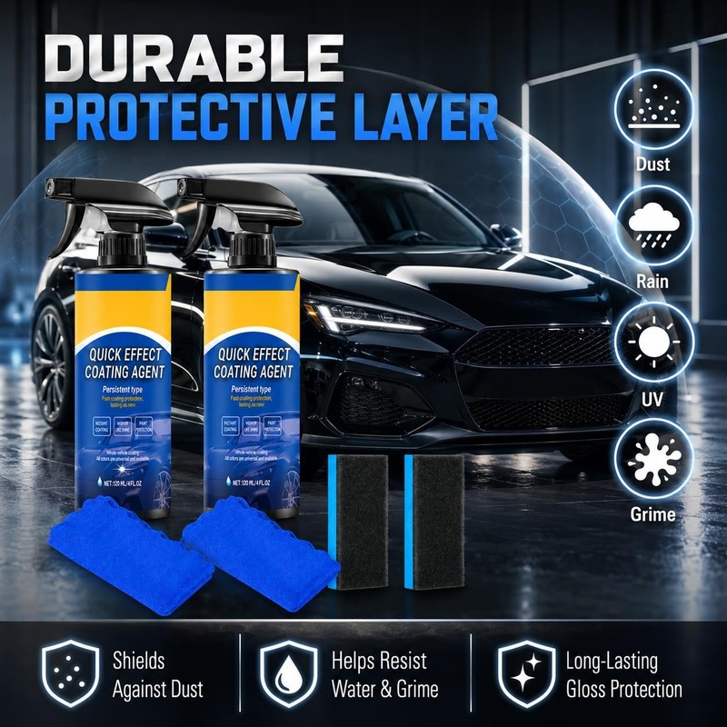 Car Coating Spray Quick Effect Agent Shine Protection Scratch Wax Oil Film gallery