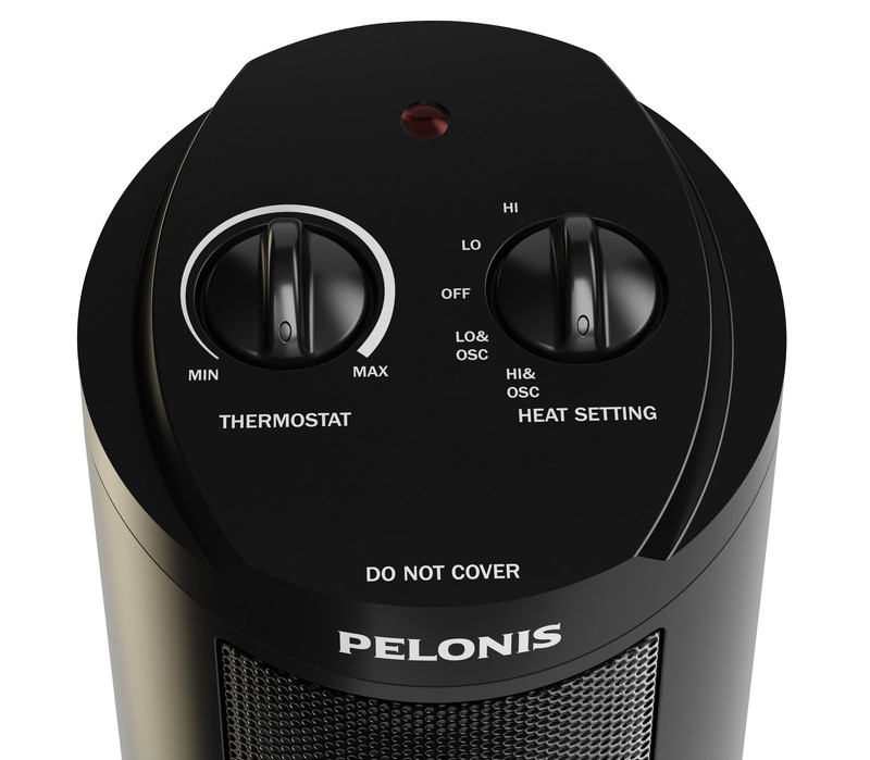 17" Tower Heater, Ceramic, Oscillating, Portable with Carry Handle, 1,500 Watts, gallery