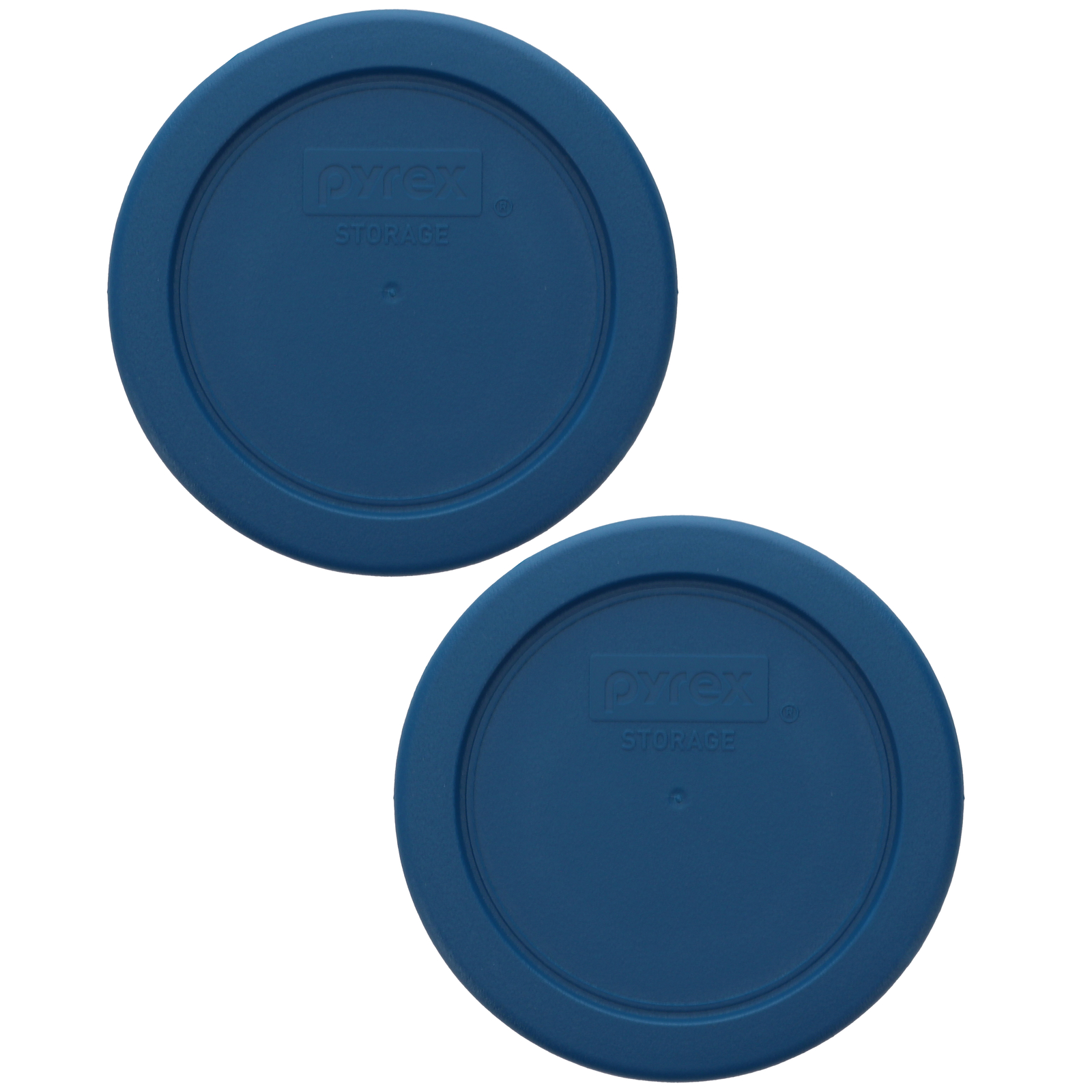 Pyrex 7202-PC Blue Spruce Round Plastic Replacement Storage Lid Cover (2-Pack) gallery