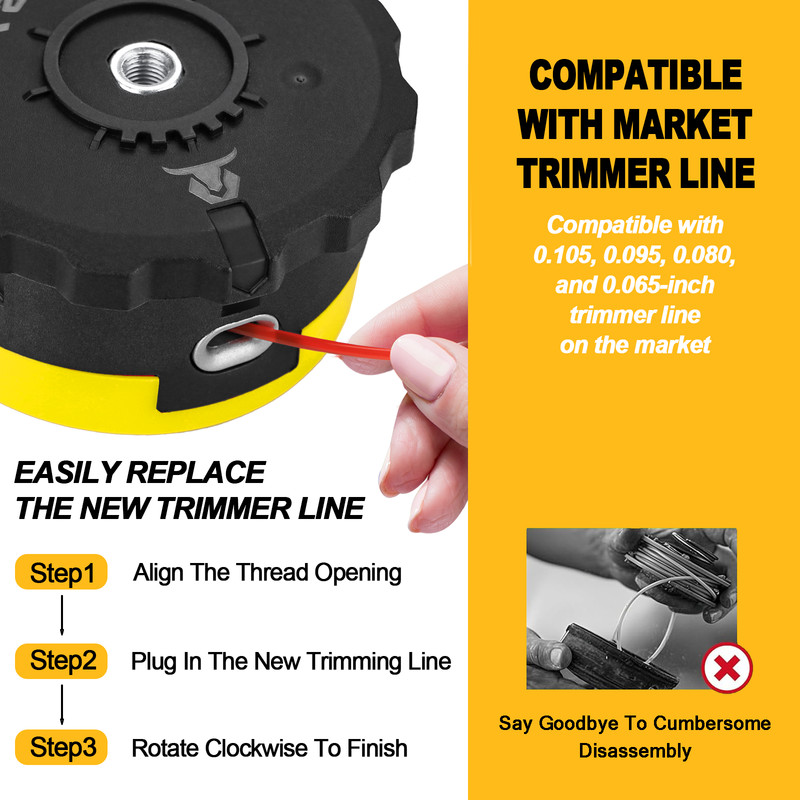 For Dewalt String Trimmer Head DCST920 DCST922 DCST925 DCST970 DCST990 DCST991 gallery