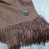 L Pure 100% Cashmere Brown Throw With 4 Inch Fringe 60x50 Inches gallery