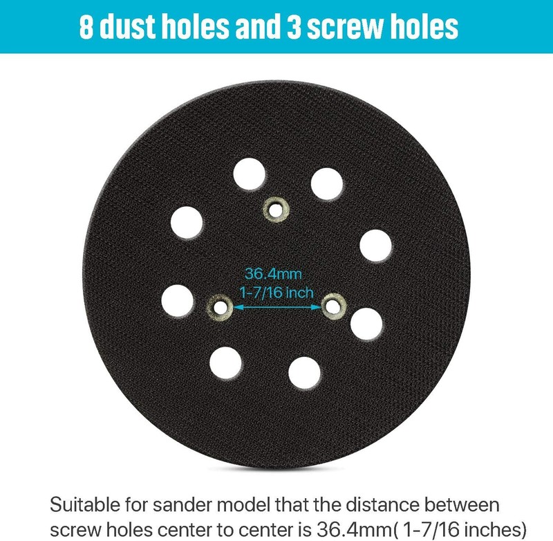 Orbital Sander Replacement Pad Hook Loop for Dewalt/Makita/Porter Cable 5inch US gallery