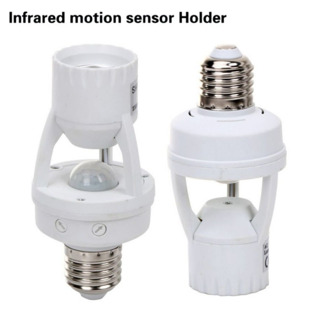 Infrared PIR Motion Sensor E27 LED Light Lamp Bulb Holder Socket Switch 110/220V gallery