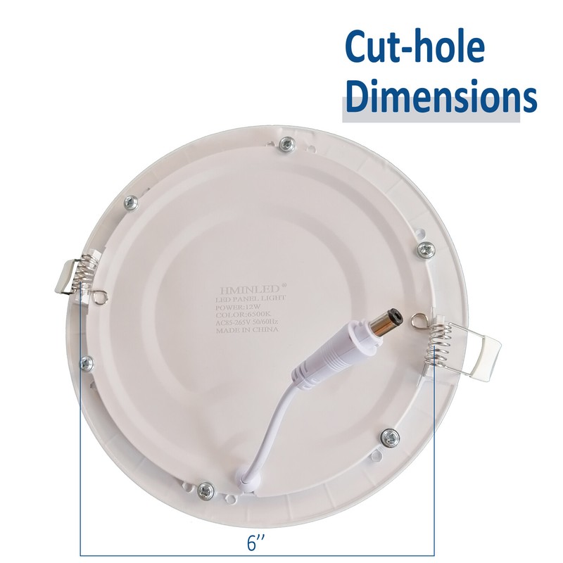 Recessed LED Ceiling Flat Lighting 6000-6500K Cool White 6 inch 12 Watt 10PCS gallery