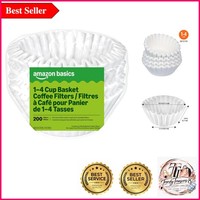 Eco-Friendly Basket Coffee Filters, 200 Count for 1-4 Cup Brewers gallery