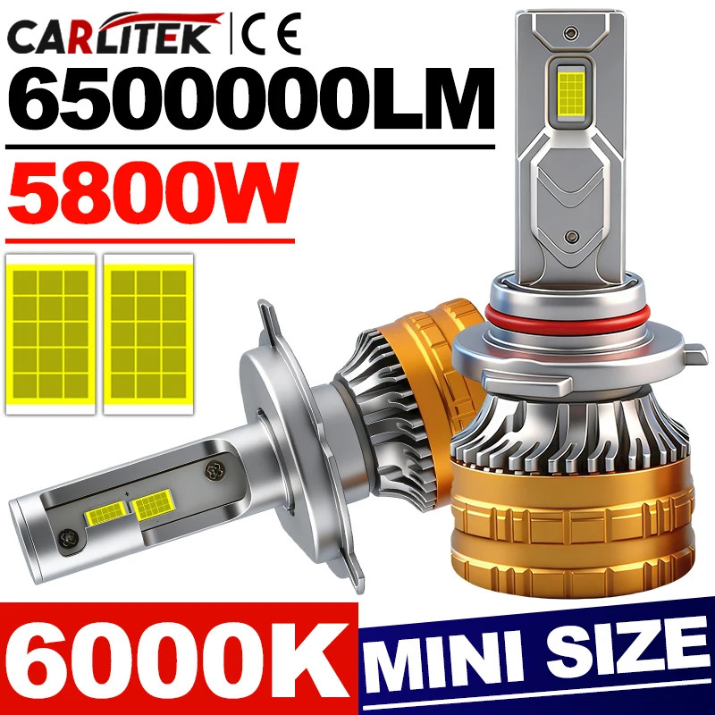 5800W H7 Canbus LED Headlight Bulbs 6500000LM 6500K H4 H11 H1 H8 H9 Turbo Light gallery