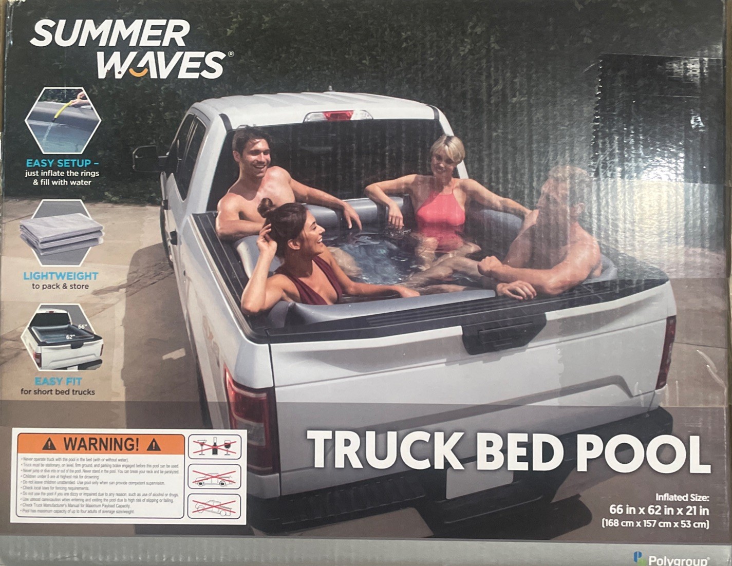 Summer Waves Inflatable Truck Bed Swimming Pool Measures gallery